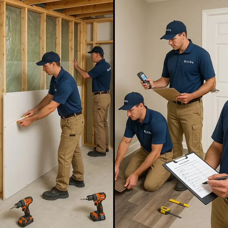 Repairs and Reconstruction process in North Attleborough Center, MA